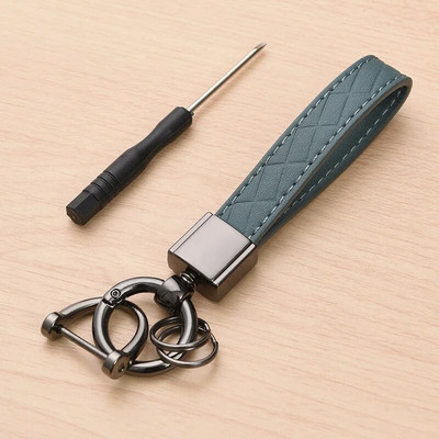 Luksuslik ehtsast nahast ruuduline võtmehoidja 5 värvi naiste meeste must lukuga auto võtmehoidja hoidik ehteid kingitus Chaveiro