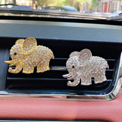 Bling Elephant auto õhukonditsioneer õhu väljalaskeava parfüümi klamber auto parfüüm õhuvärskendaja teemant elevant auto sisekujundus