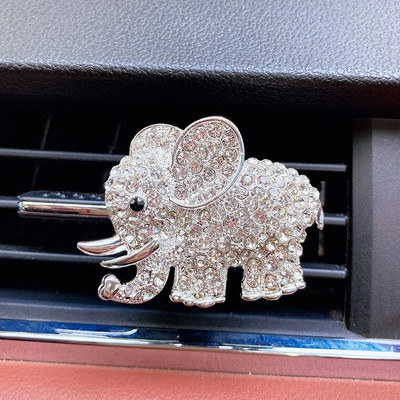Bling Elephant Car Gaisa Kondicionieris Gaisa Izplūdes Smaržas Clip Auto Smaržas Gaisa Atsvaidzinātājs Diamond Elephant Auto Interjera Apdare