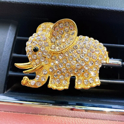 Bling Elephant Car Gaisa Kondicionieris Gaisa Izplūdes Smaržas Clip Auto Smaržas Gaisa Atsvaidzinātājs Diamond Elephant Auto Interjera Apdare