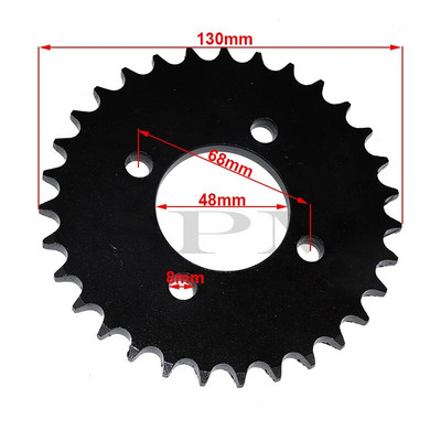 Augstas kvalitātes 428 31/32T 31 zobu 32 zobu 48 mm aizmugurējais ķēdes rats ATV Quad Pit Dirt Bike Buggy Go Kart motociklu piederumi