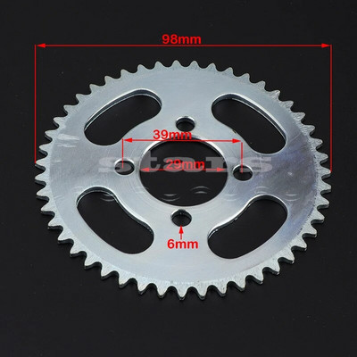 3/4 auguga tagumine 25H 47T ketiratas Mini Moto ATV Quad Dirt Pit Pocket Bike Cross 47cc 49cc tarvikud