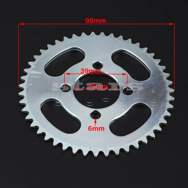 3/4 auguga tagumine 25H 47T ketiratas Mini Moto ATV Quad Dirt Pit Pocket Bike Cross 47cc 49cc tarvikud