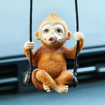 Висулка за креативни автомобилни аксесоари, сладка маймуна, огледало за обратно виждане, висулка, интериорна декорация на кола