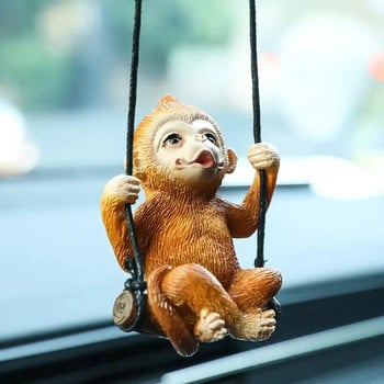 Δημιουργικό κρεμαστό κόσμημα αξεσουάρ αυτοκινήτου χαριτωμένος μαϊμού καθρέφτης αυτοκινήτου μενταγιόν εσωτερικής διακόσμησης αυτοκινήτου