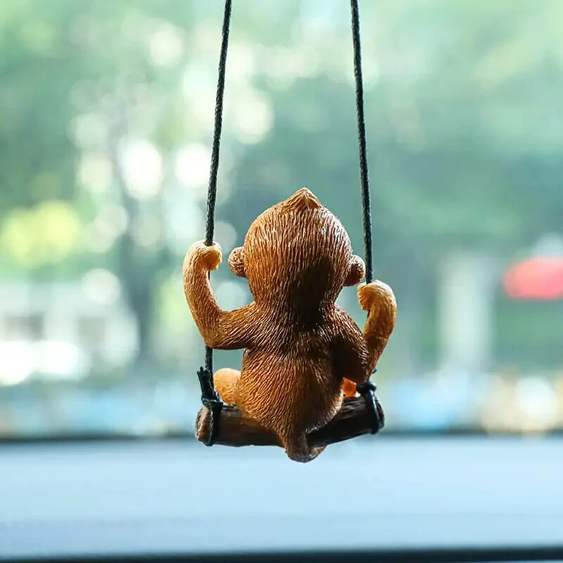 Loomingulised autotarvikud ripats armas ahv auto tahavaatepeegli ripats auto siseviimistlus