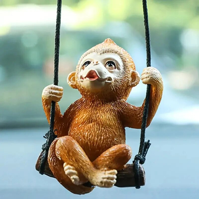 Loomingulised autotarvikud ripats armas ahv auto tahavaatepeegli ripats auto siseviimistlus