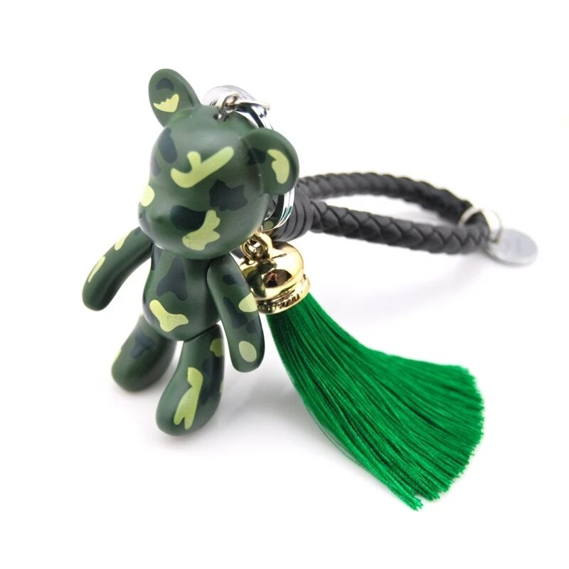 Uus Love Peace Liigutatavad liigesed Karu Võtmehoidja Meeste Nahast Tutt Võtmehoidja Kotil Auto Aksessuaar Naiste Ehted Peokink