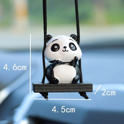 Swing Panda auto ripats auto tahavaatepeegli rippuvad kaunistused Swing Panda ripatsiga autode kaunistustarvikud