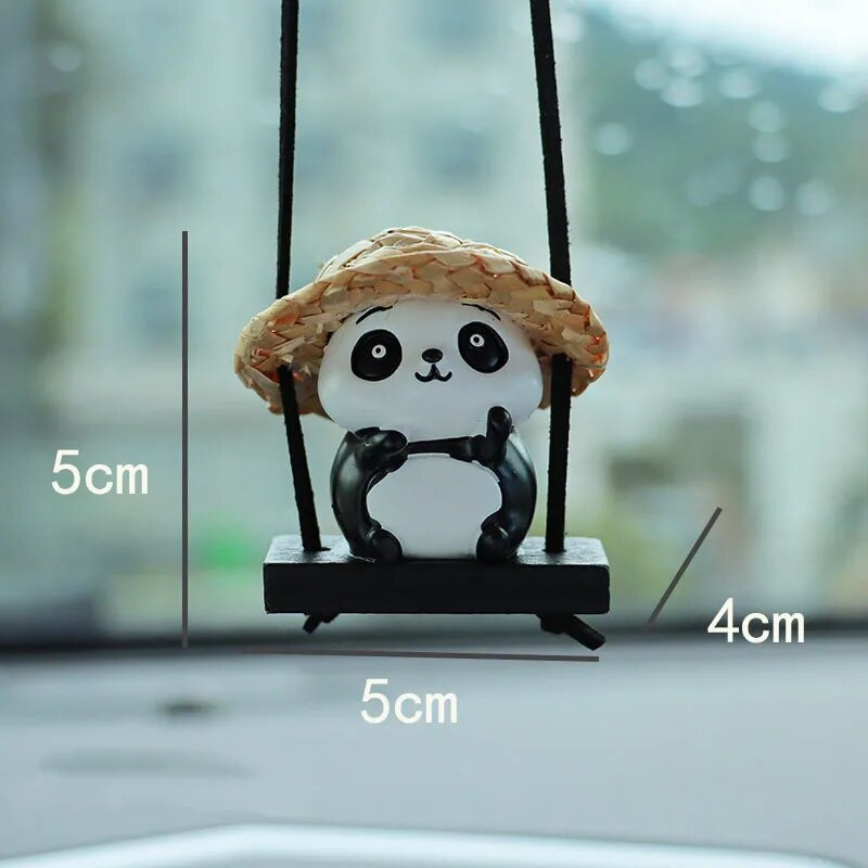 Swing Panda auto ripats auto tahavaatepeegli rippuvad kaunistused Swing Panda ripatsiga autode kaunistustarvikud