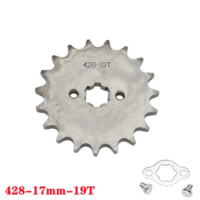 428# 17mm fogas első motor lánckerék 10 11 12 13 14 15 16 17 18 19T motorkerékpárhoz Dirt Pit Bike ATV Quad Go Kart Buggy Scooter