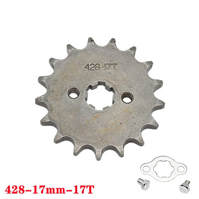 428# 17mm fogas első motor lánckerék 10 11 12 13 14 15 16 17 18 19T motorkerékpárhoz Dirt Pit Bike ATV Quad Go Kart Buggy Scooter