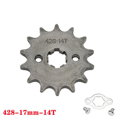 428# 17mm fogas első motor lánckerék 10 11 12 13 14 15 16 17 18 19T motorkerékpárhoz Dirt Pit Bike ATV Quad Go Kart Buggy Scooter