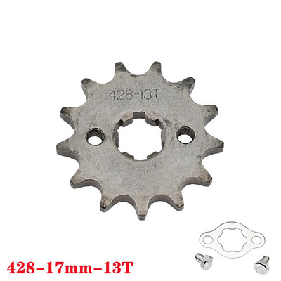 428# 17mm fogas első motor lánckerék 10 11 12 13 14 15 16 17 18 19T motorkerékpárhoz Dirt Pit Bike ATV Quad Go Kart Buggy Scooter