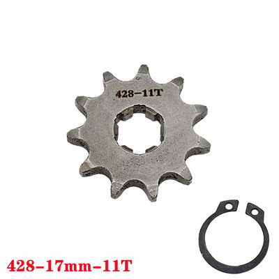 428# 17mm fogas első motor lánckerék 10 11 12 13 14 15 16 17 18 19T motorkerékpárhoz Dirt Pit Bike ATV Quad Go Kart Buggy Scooter