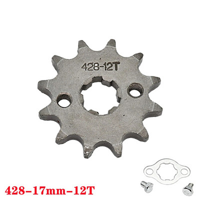 428# 17mm fogas első motor lánckerék 10 11 12 13 14 15 16 17 18 19T motorkerékpárhoz Dirt Pit Bike ATV Quad Go Kart Buggy Scooter