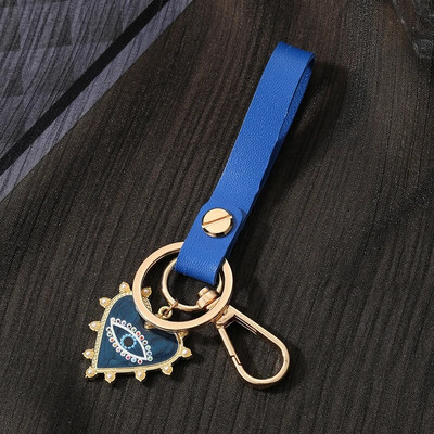 Heart Turkey Evil Eye PU-nahast võtmehoidja võtmehoidja Naised Mehed Sinine silmakott Auto Airpods kasti võtmerihm vöökoht rahakott võlu ehted
