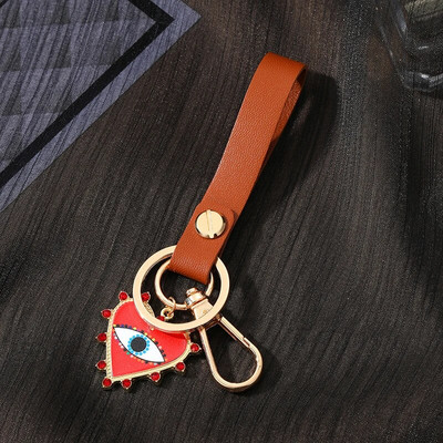 Heart Turkey Evil Eye PU-nahast võtmehoidja võtmehoidja Naised Mehed Sinine silmakott Auto Airpods kasti võtmerihm vöökoht rahakott võlu ehted