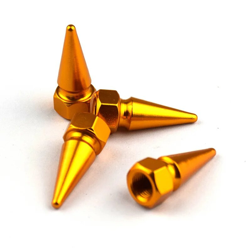 Automašīnu veidošanas piederumi 4gab sakausējuma alumīnija riepu vārstu vāciņi automašīnu velosipēdam motociklam vārsta kāta pārsegi riteņu gaisa aizsardzības vāciņš