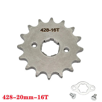 428# ķēdes 20 mm priekšējais dzinēja zobrats ATV Quad Dirt Bike motociklam 10T 11T 12T 13T 14T 15T 16T 17T 18T 19T 20T 21T 22T 23T