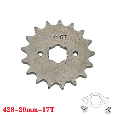 428# ķēdes 20 mm priekšējais dzinēja zobrats ATV Quad Dirt Bike motociklam 10T 11T 12T 13T 14T 15T 16T 17T 18T 19T 20T 21T 22T 23T
