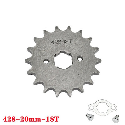 428# ķēdes 20 mm priekšējais dzinēja zobrats ATV Quad Dirt Bike motociklam 10T 11T 12T 13T 14T 15T 16T 17T 18T 19T 20T 21T 22T 23T