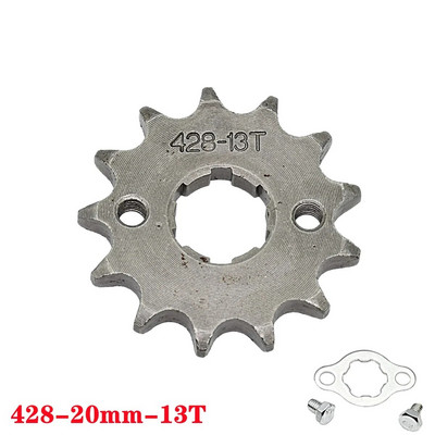 428# ķēdes 20 mm priekšējais dzinēja zobrats ATV Quad Dirt Bike motociklam 10T 11T 12T 13T 14T 15T 16T 17T 18T 19T 20T 21T 22T 23T