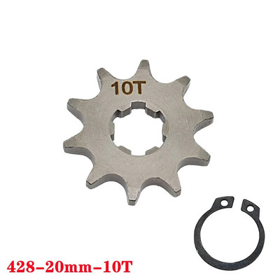 428# ķēdes 20 mm priekšējais dzinēja zobrats ATV Quad Dirt Bike motociklam 10T 11T 12T 13T 14T 15T 16T 17T 18T 19T 20T 21T 22T 23T