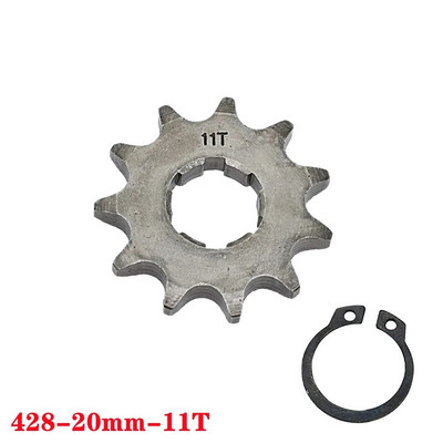 428# ķēdes 20 mm priekšējais dzinēja zobrats ATV Quad Dirt Bike motociklam 10T 11T 12T 13T 14T 15T 16T 17T 18T 19T 20T 21T 22T 23T