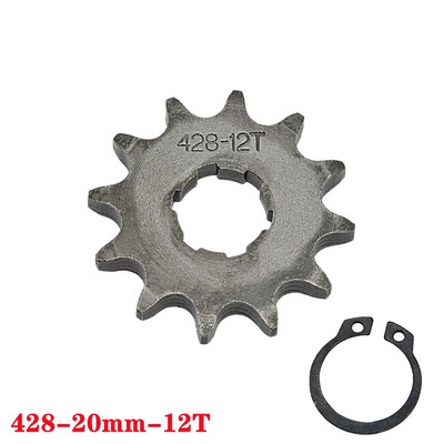 428# ķēdes 20 mm priekšējais dzinēja zobrats ATV Quad Dirt Bike motociklam 10T 11T 12T 13T 14T 15T 16T 17T 18T 19T 20T 21T 22T 23T