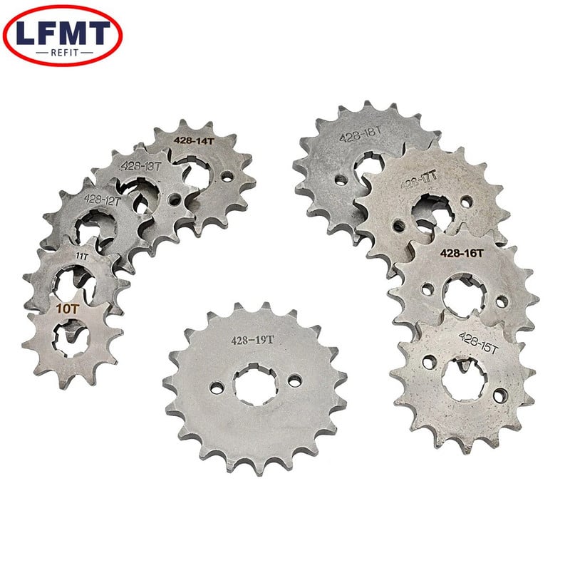 428# ķēdes 20 mm priekšējais dzinēja zobrats ATV Quad Dirt Bike motociklam 10T 11T 12T 13T 14T 15T 16T 17T 18T 19T 20T 21T 22T 23T