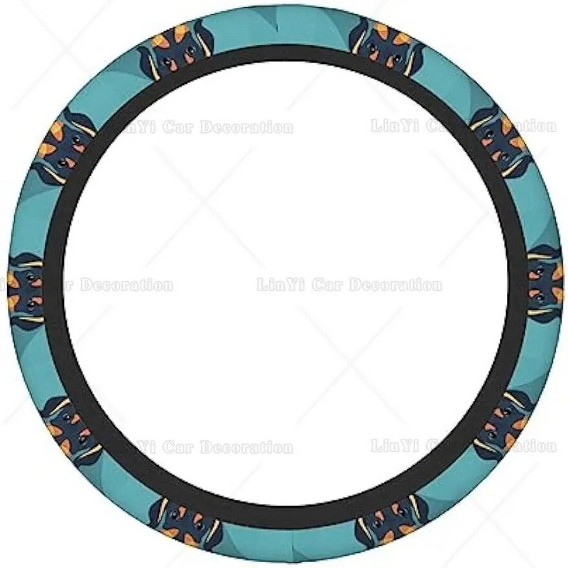 Κάλυμμα τιμονιού αυτοκινήτου Dog Dachshund για γυναίκες Άνδρες Χαριτωμένο ελαστικό κάλυμμα τιμονιού αυτοκινήτου Universal 15 ιντσών που ταιριάζει στο πιο όχημα