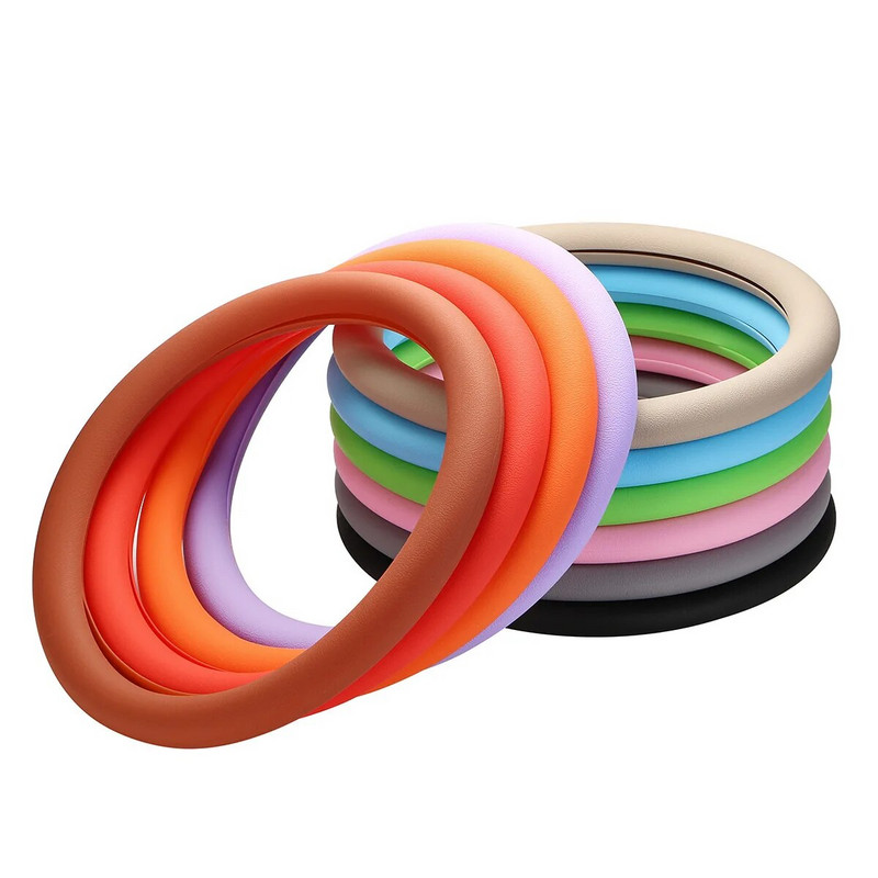 Automašīnas universāls silikona stūres pārsegs Elastīgs cimdu pārsegs Tekstūra Mīksts Multi Auto Dekorācija DIY Auto aksesuāri Rīki Jauns