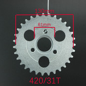 31 dinți 420 pinion cu control numeric pinion spate motociclete pentru motocicletă Monkey