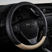 PU-nahast kontrastvärvi auto roolikate, higi neelav, kulumiskindel ja libisemiskindel, universaalne igal aastaajal