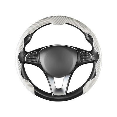 Süsinikkiust mustriga auto roolikate üliõhuke sportlik seemisnahast käepideme kate, mis sobib suveks aastaringselt