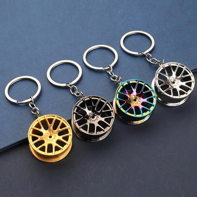 Creative Gear Head Keychain Ātruma ātrumkārbas atslēgu piekariņš automašīnas atslēgai Turbo Hub Bremžu diska piekarināmais Amortizators Atslēgu turētāja ķēdes gredzens