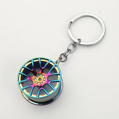 Creative Gear Head Keychain Ātruma ātrumkārbas atslēgu piekariņš automašīnas atslēgai Turbo Hub Bremžu diska piekarināmais Amortizators Atslēgu turētāja ķēdes gredzens