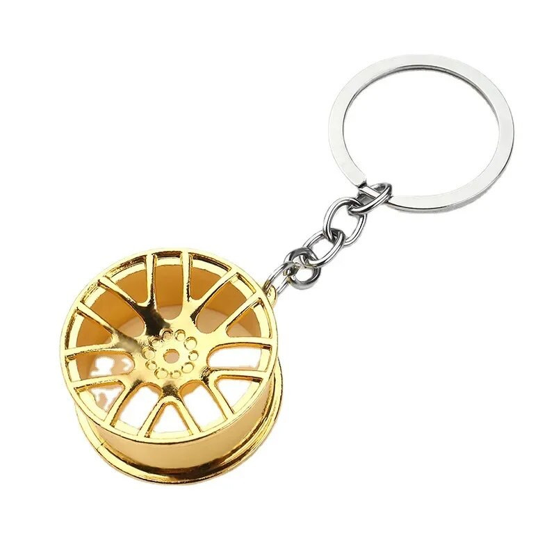 Creative Gear Head Keychain Ātruma ātrumkārbas atslēgu piekariņš automašīnas atslēgai Turbo Hub Bremžu diska piekarināmais Amortizators Atslēgu turētāja ķēdes gredzens