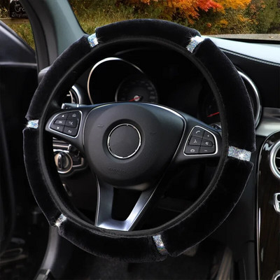 Universaalne 33 cm pehme plüüskivist kivist autorooli kate, siseosad, tarvikud, roolikatte kaitse, kaunistus