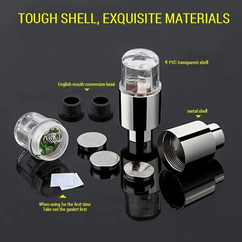 2db autó kerék LED villanó lámpák gumiabroncs fúvóka szelep sapkák világító figyelmeztető lámpa díszlámpa autó motorkerékpár kerékpár kerék tartozékok