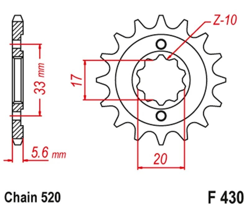 520 motociklo priekinio krumpliaračio krumpliaratis, skirtas Kawasaki KX250F 2004-2005 m.