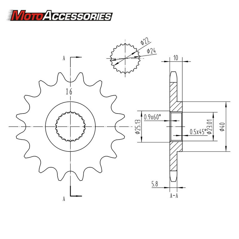 Γρανάζια αλυσίδας μοτοσικλέτας για BMW F650 G650 Aprilia 650 Pegaso Husqvarna 650 TR Chains 520 Μπροστινό γρανάζι μοτοσικλέτας