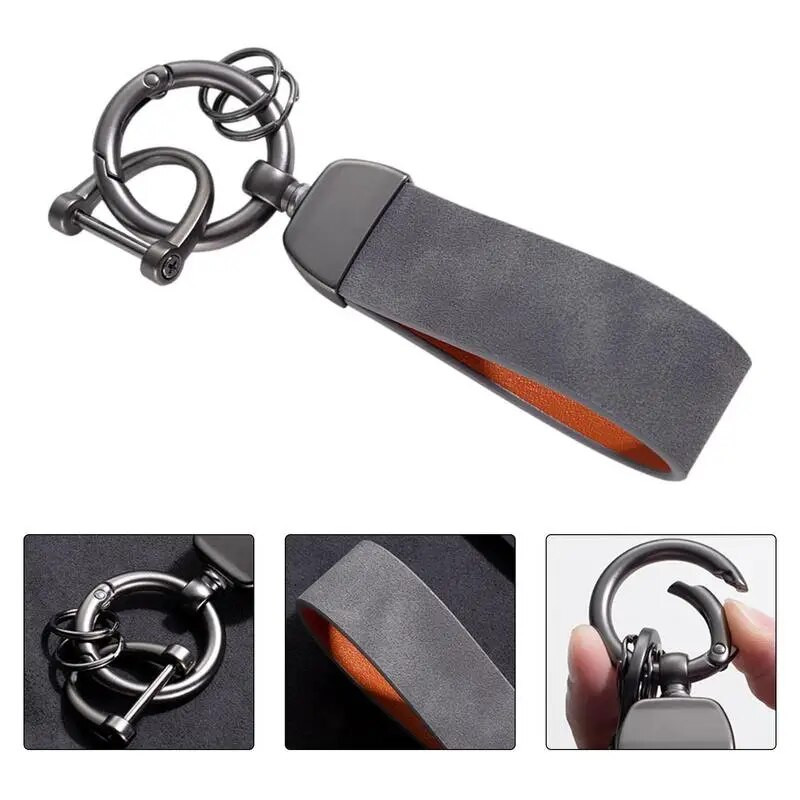 Karcmentes autós kulcstartó cink ötvözet mesterséges bőr kulcstartó autó csecsebecsés kulcstartó kulcstartó autóbelső tartozékokhoz