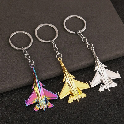 Metal Keychain Simulation Small Aircraft Creative Keychain Wholesale Event Gifts Aviation Industry Advertising Gifts