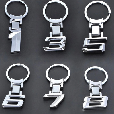 Zinc Alloy Key Ring Car Key Chain Metal Number Emblem Key Chain Car Accessory Charm Car Styling For BMW Auto X1 X3 X5 E3 E5 Z4