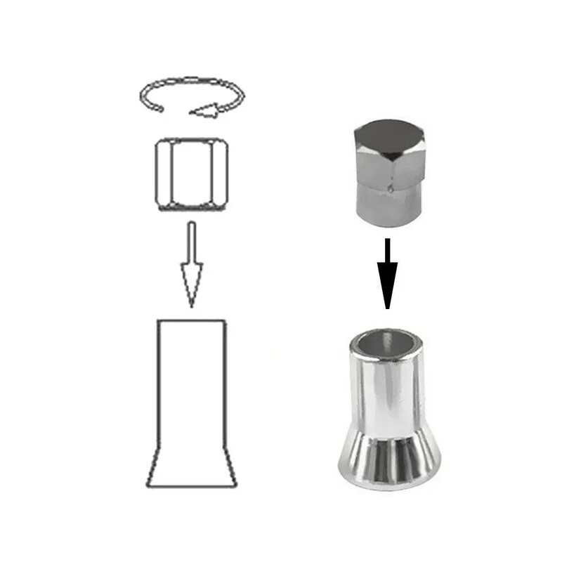 Univerzalni Tpms čepovi bradavica za osovinu ventila gume s poklopcem za navlake Kromirana plastika Američki kamion za ugađanje automobila Auto Dodaci za automobile