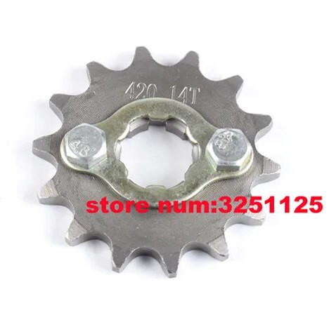 Μπροστινό γρανάζι κινητήρα 420# 20mm 12T 15T 16T 18TTeeth For 420 Chain with Retainer Plate Locker Μοτοσικλέτα Dirt Bike ATV