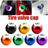 4 tk alumiiniumsulamist rehvi klapivarre korgid piljard, must 8 palli kujuga auto auto veoauto jalgratta ratas universaalne õhuklapi varre korgid