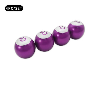 4 tk alumiiniumsulamist rehvi klapivarre korgid piljard, must 8 palli kujuga auto auto veoauto jalgratta ratas universaalne õhuklapi varre korgid